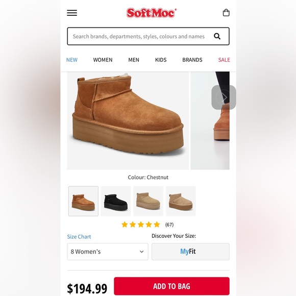 SOLD ❌ locally BNIB Ugg ultra mini classic platform size 8 chestnut - Picture 1 of 3